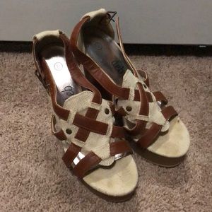 Tan wedges